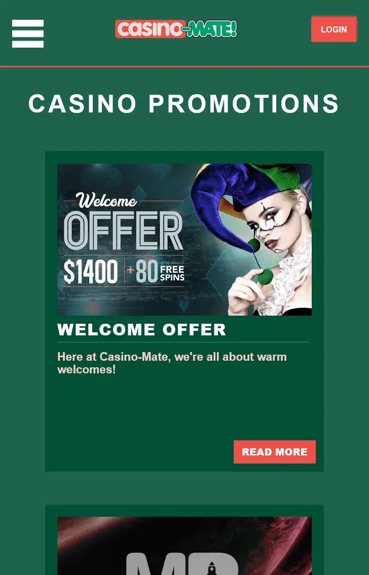 casino mate promotions